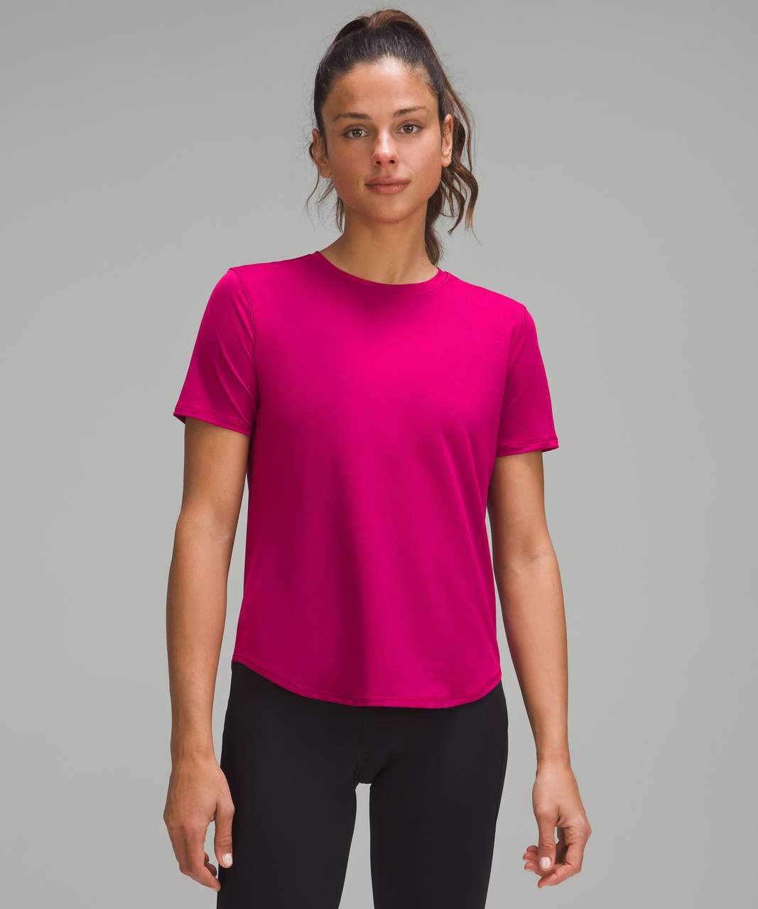 Lululemon High-Neck Running and Training T-Shirt - Wild Berry