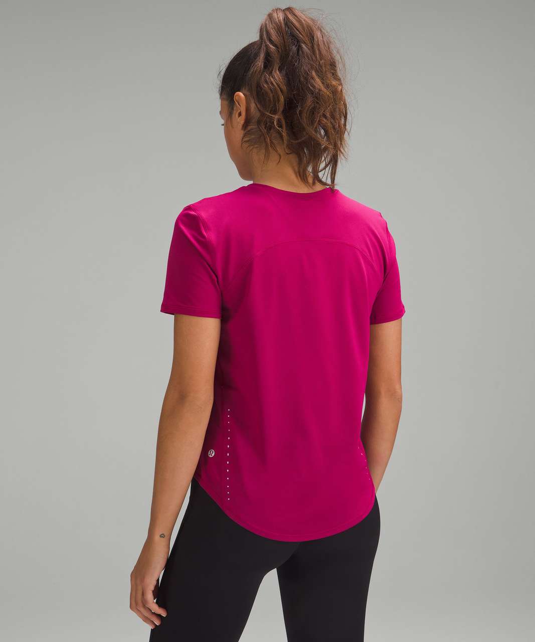 Lululemon High-Neck Running and Training T-Shirt - Wild Berry