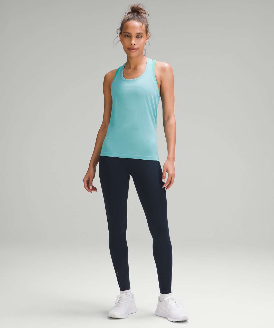 Lululemon Swiftly Tech Racerback Tank Top 2.0 Race Length In Distorted  Noise Creamy Mint/cedar Green