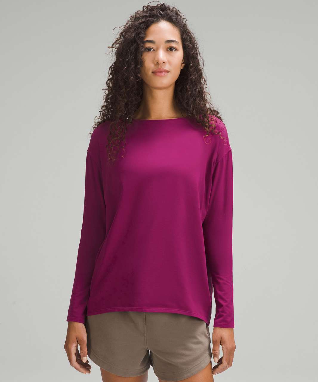 Lululemon Back in Action Long-Sleeve Shirt - Magenta Purple