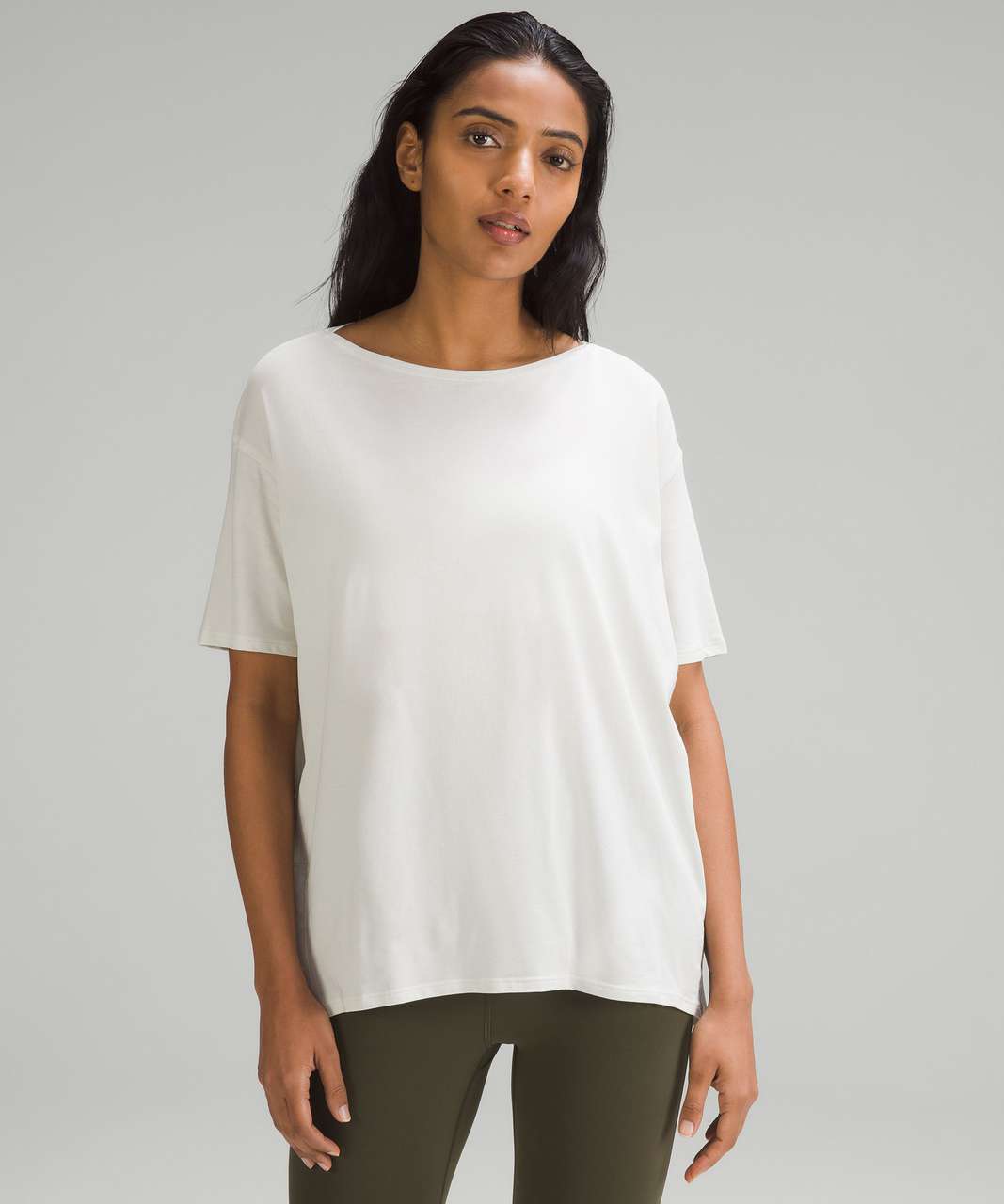 Lululemon Back in Action Short-Sleeve Shirt - Bone