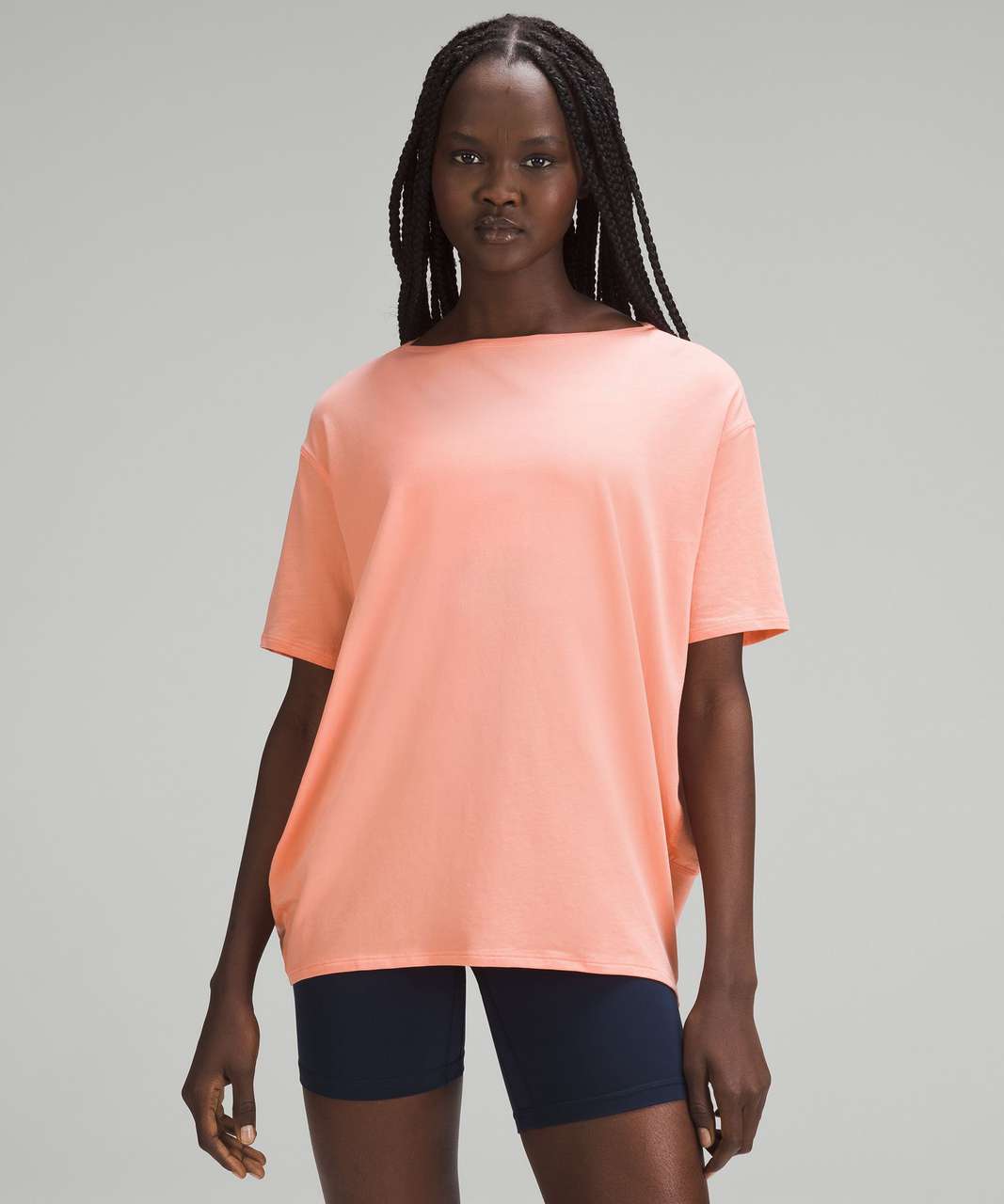 Lululemon Back in Action Short-Sleeve Shirt - Sunny Coral