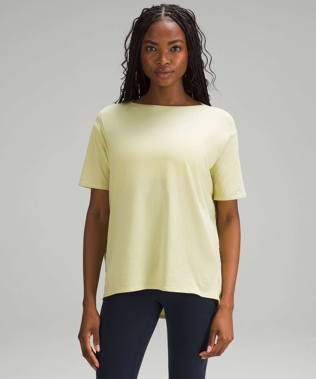 Lululemon Back in Action Short-Sleeve Shirt - Finch Yellow - lulu fanatics