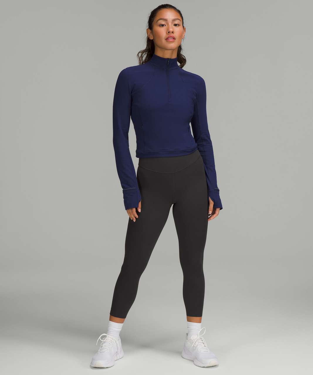 Lululemon Base Pace High-Rise Reflective Crop 23 - Black - lulu