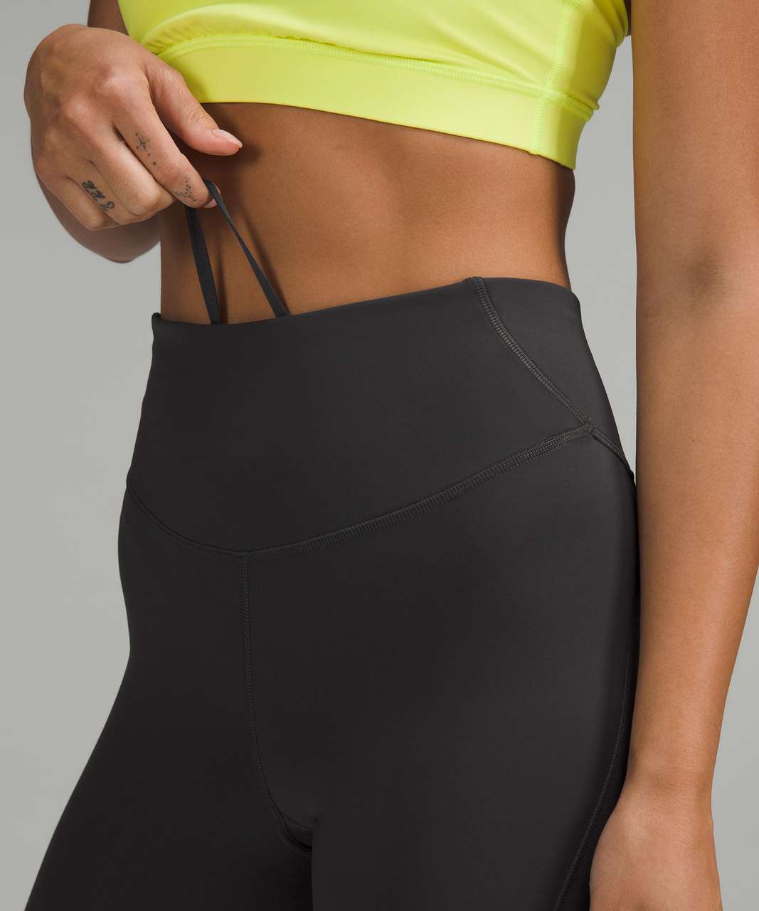 6] Lululemon Pace Rival Crop 22” (high rise version) Graphite Grey, Women's  Fashion, Activewear on Carousell