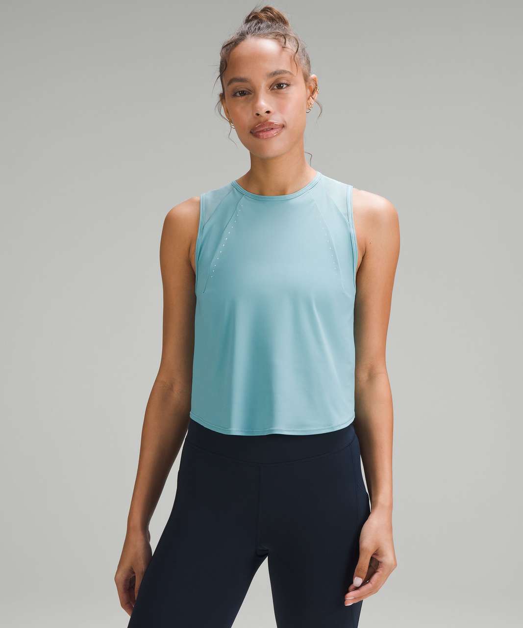 Lululemon Sculpt Cropped Tank Top - Tidal Teal - lulu fanatics