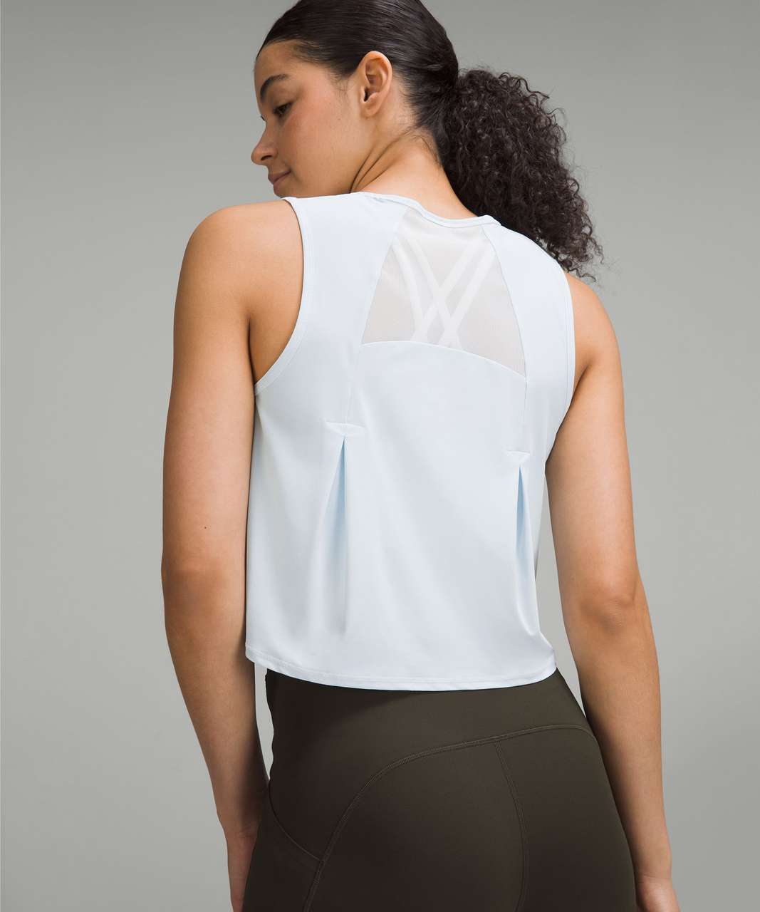 Lululemon Sculpt Cropped Tank Top - Powder Blue