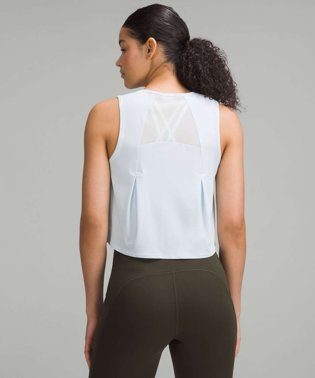 Lululemon Sculpt Cropped Tank Top - Powder Blue