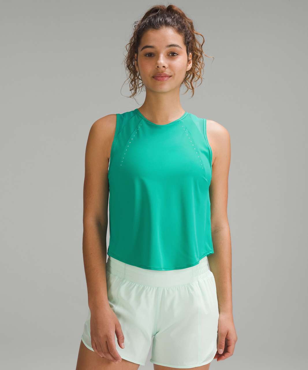 Lululemon Sculpt Cropped Tank Top - Maldives Green