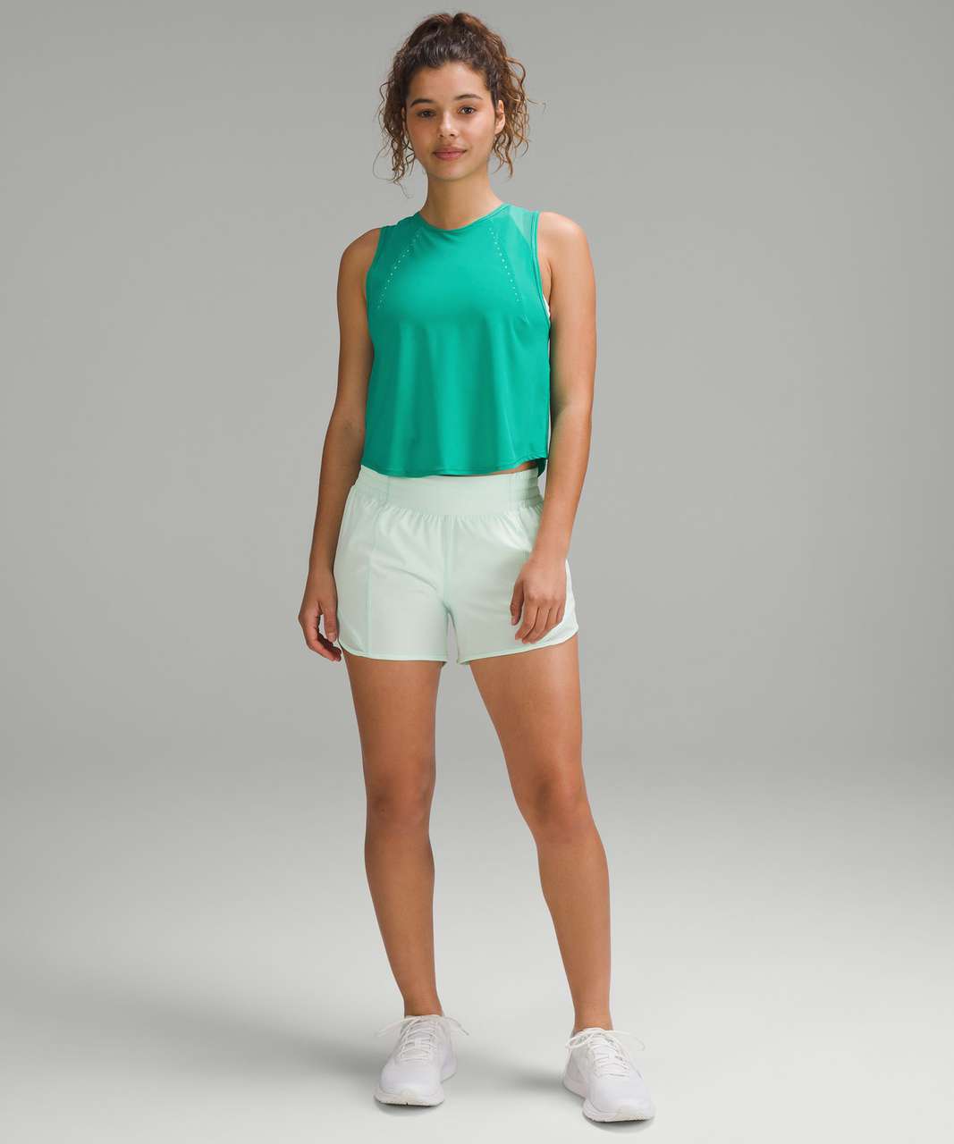 Lululemon Sculpt Cropped Tank Top - Maldives Green