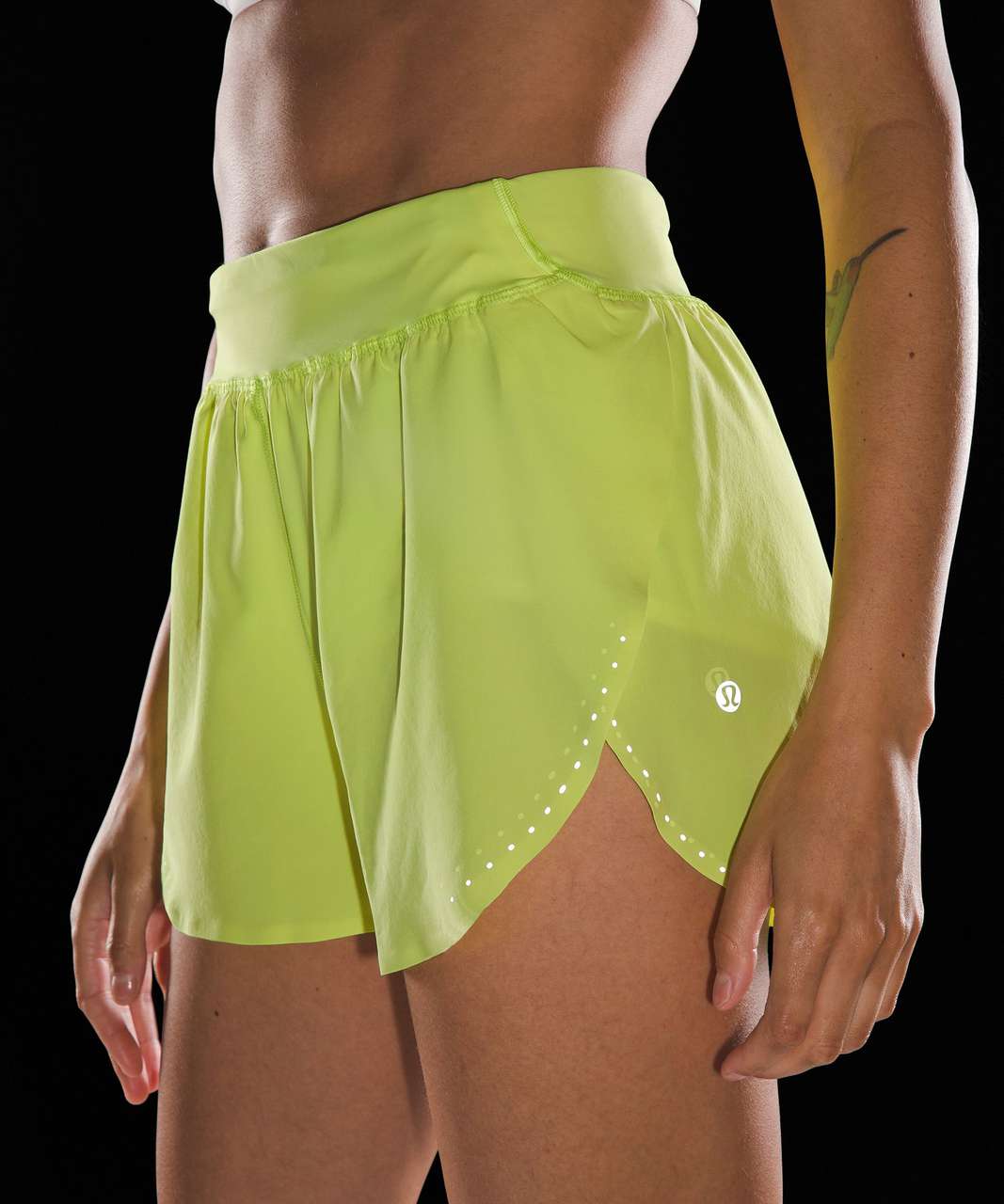 Lululemon Fast and Free Reflective High-Rise Classic-Fit Short 3" - Electric Lemon