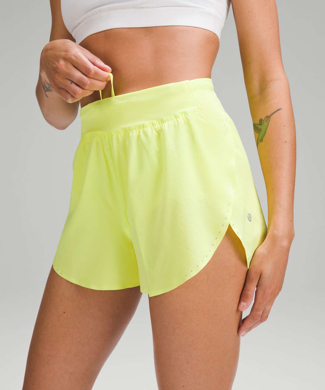 Lululemon Fast and Free Reflective High-Rise Classic-Fit Short 3" - Electric Lemon