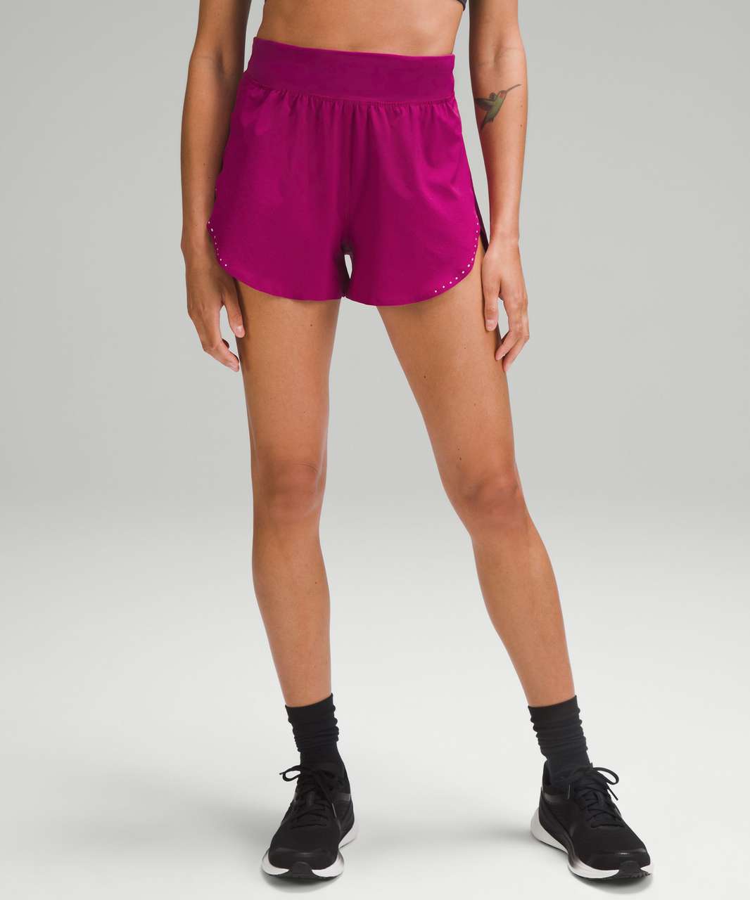 Lululemon Fast and Free Reflective High-Rise Classic-Fit Short 3" - Magenta Purple