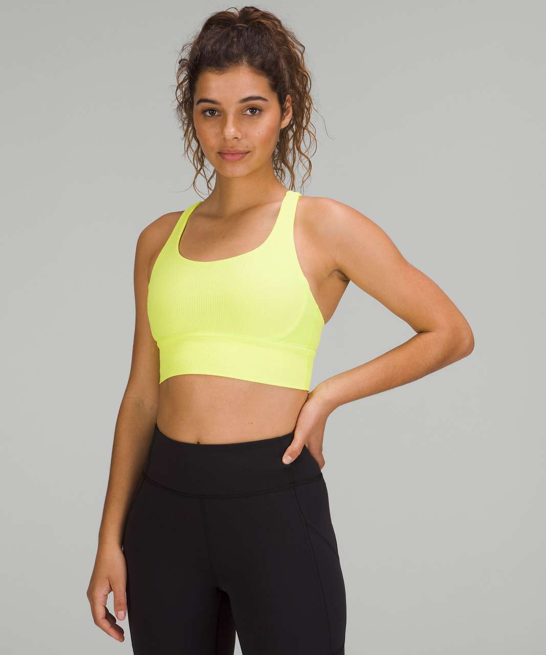 Lululemon Energy Longline Bra Ribbed Luxtreme *Medium Support, B–D Cups -  Psychic - lulu fanatics