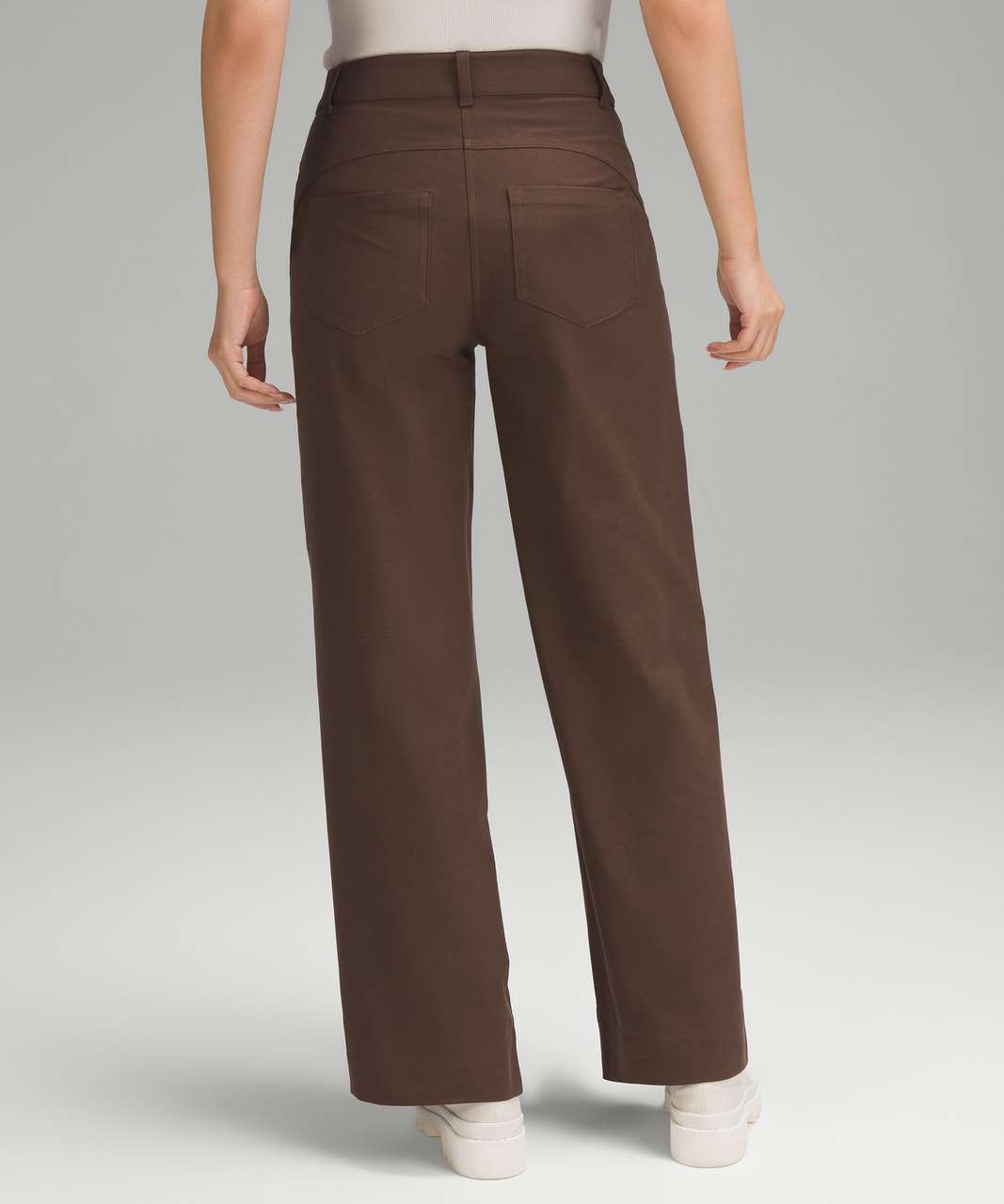 Lululemon City Sleek 5 Pocket High-Rise Wide-Leg Pant Full Length *Light  Utilitech - Java - lulu fanatics