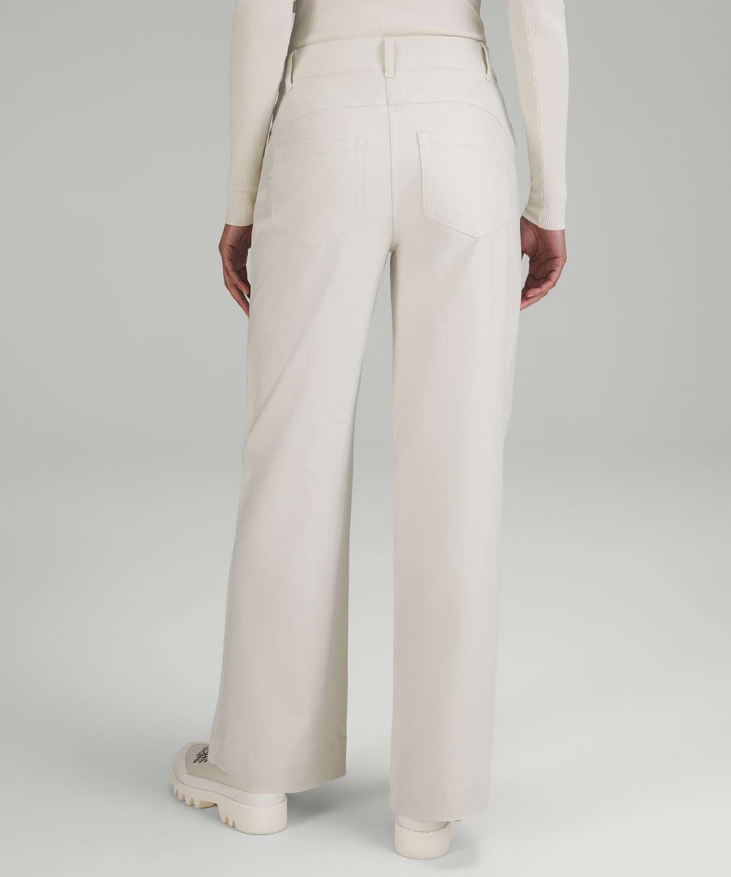 Woven Wide Leg Pant - Bone