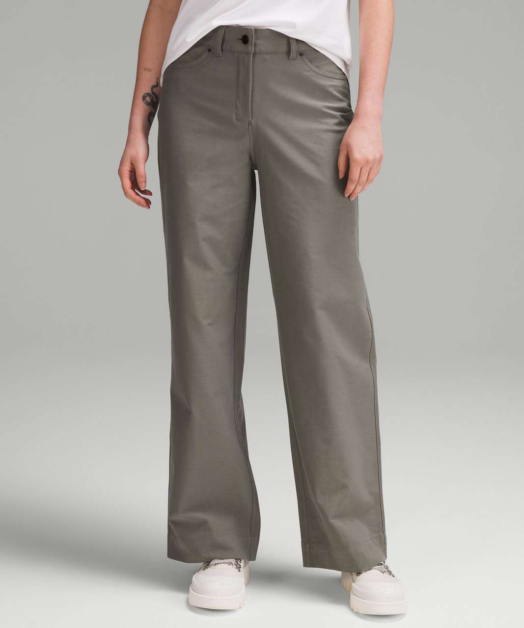 Lululemon athletica City Sleek 5 Pocket High-Rise Wide-Leg Pant Full Length  *Light Utilitech, Women's Trousers