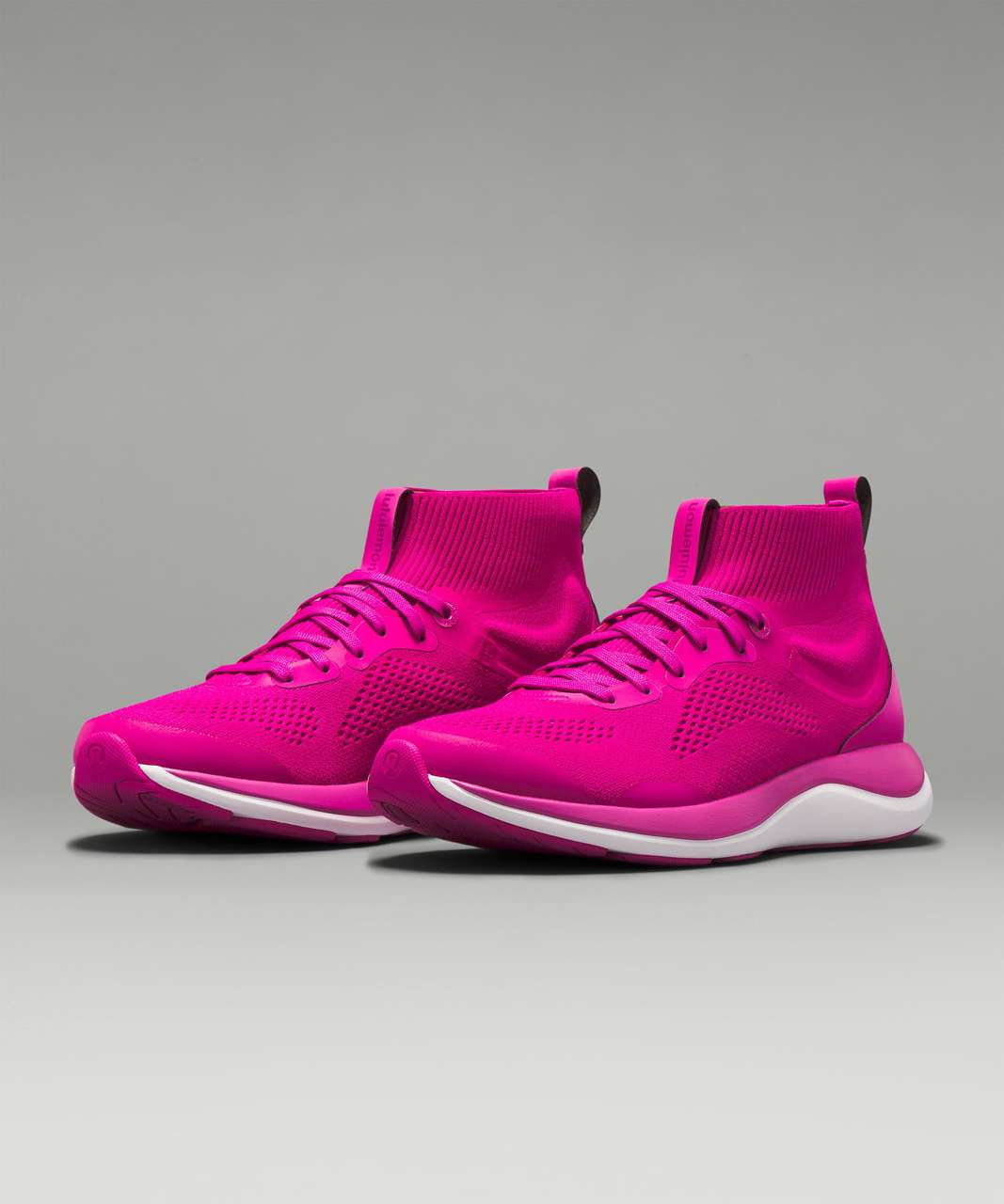 Lululemon Chargefeel Mid Womens Workout Shoe - Sonic Pink / White / Ripened Raspberry