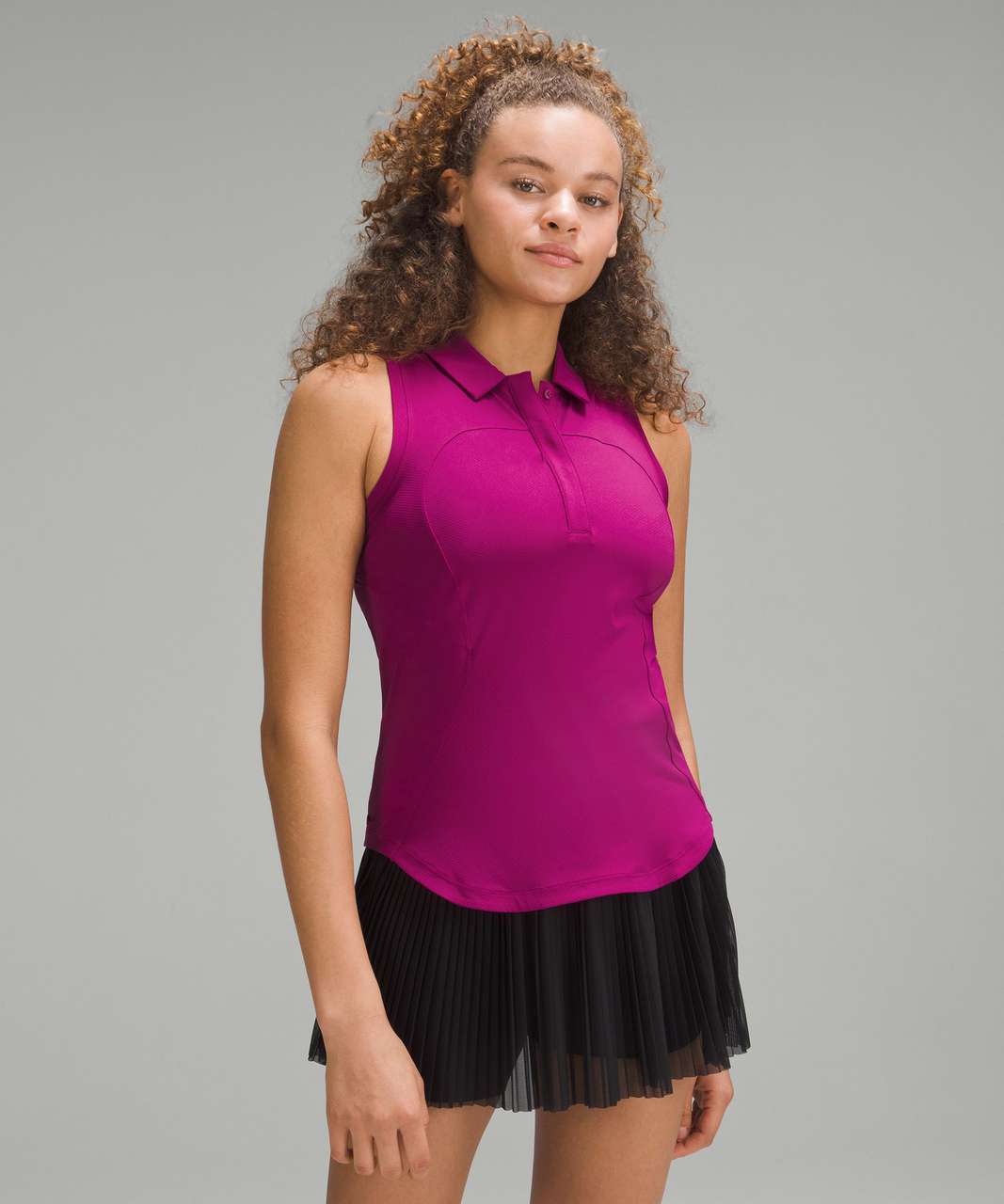 Lululemon Quick-Dry Sleeveless Polo Shirt - Magenta Purple