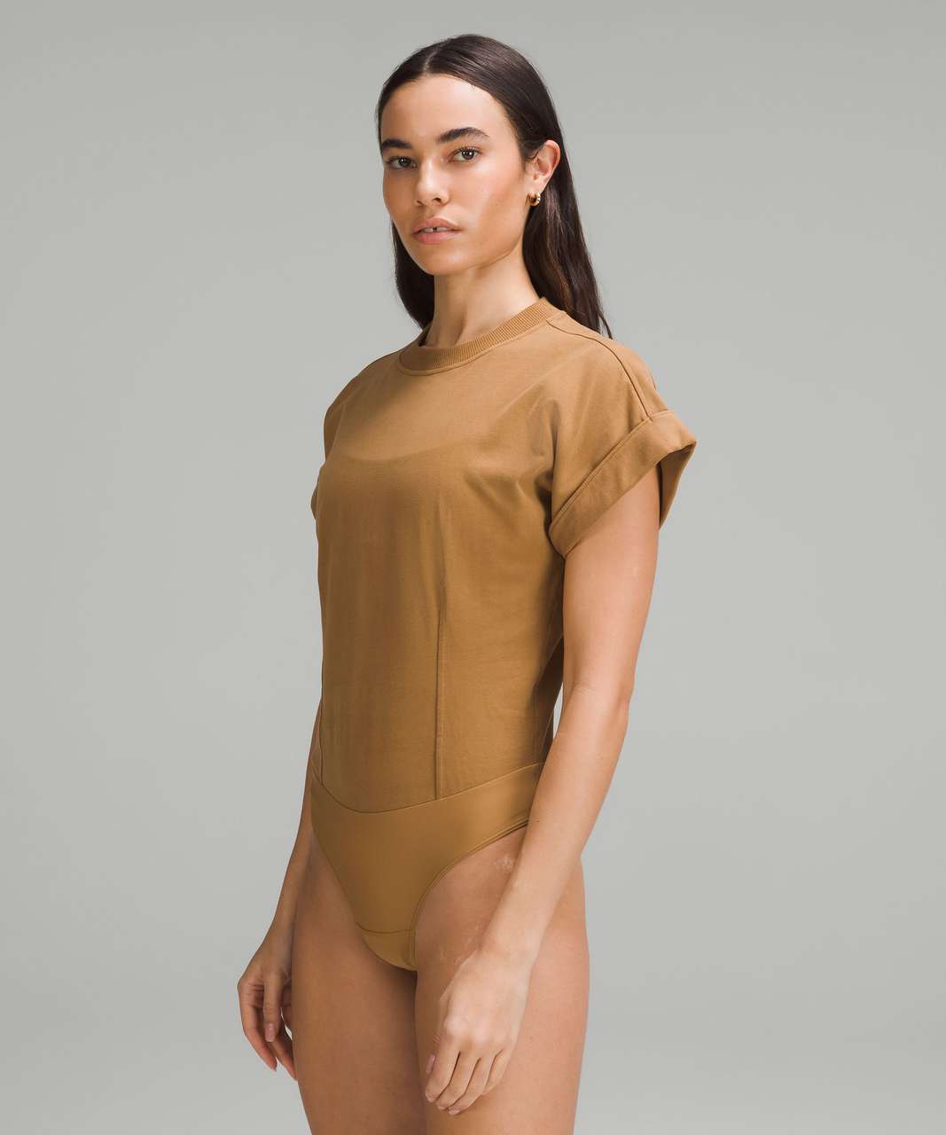 Lululemon Heavyweight Cotton T-Shirt Bodysuit - Bold Beige - lulu