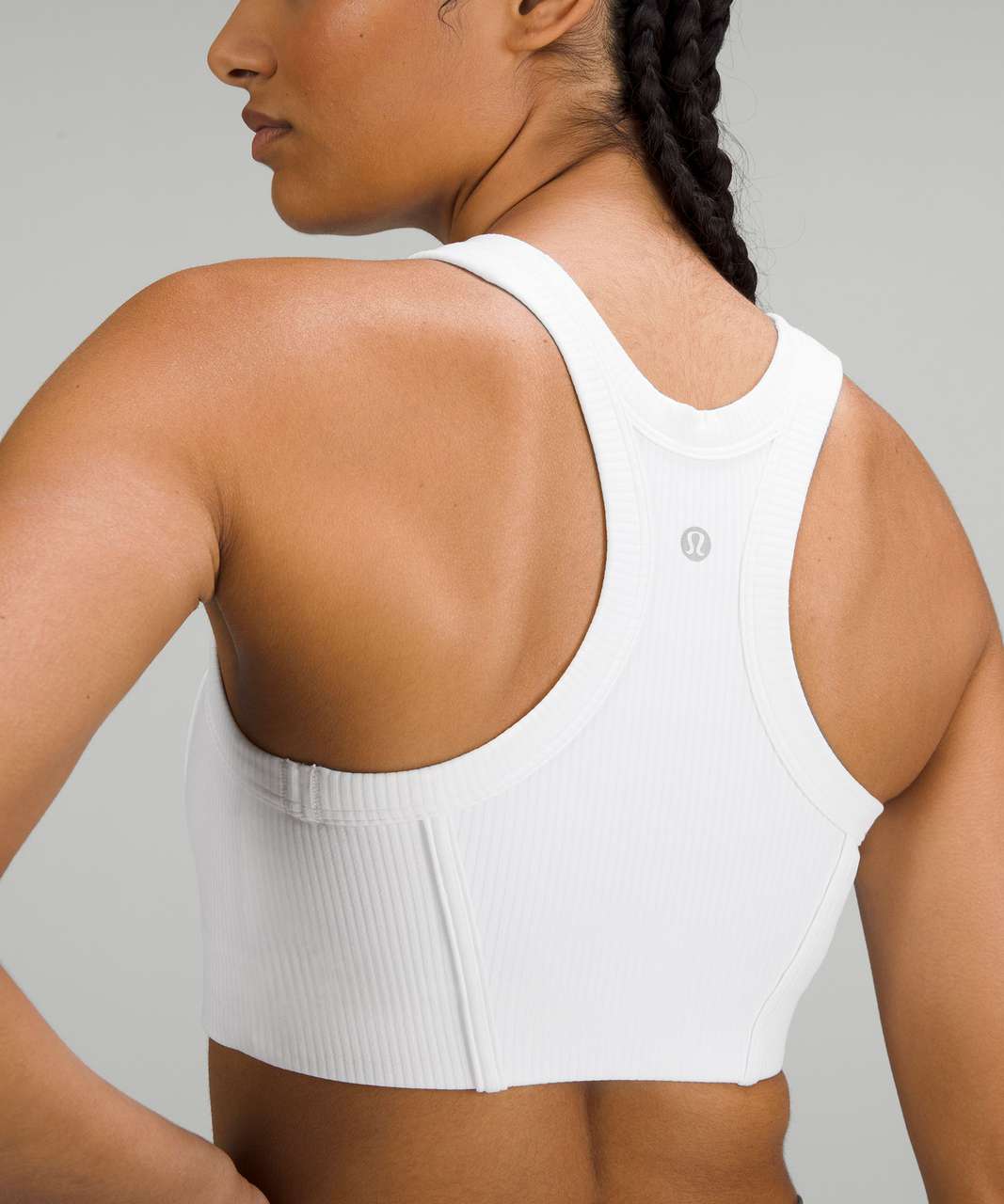 Lululemon Ribbed Nulu Asymmetrical Yoga Bra White Size 8 - $56 - From Rhinos