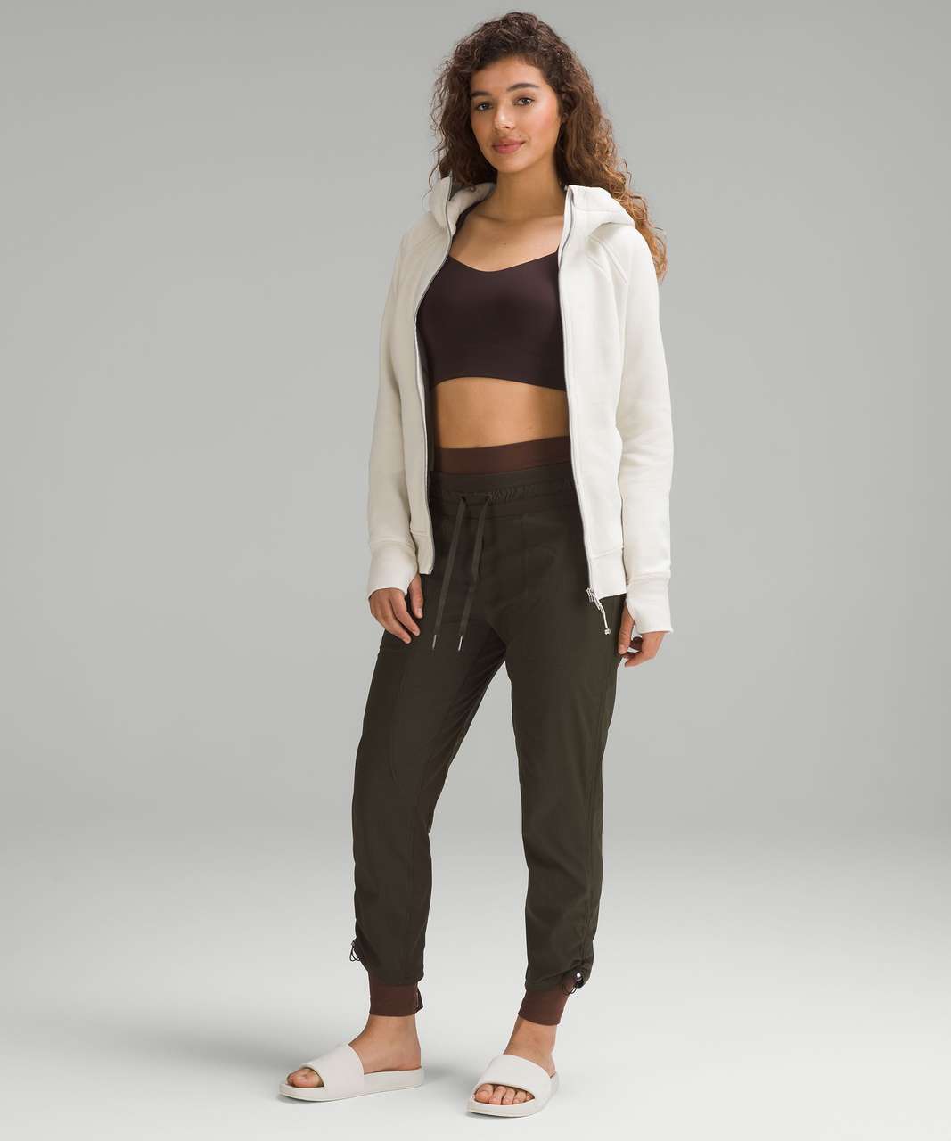 Lululemon Dance Studio Mid-Rise Crop - Medium Olive - lulu fanatics