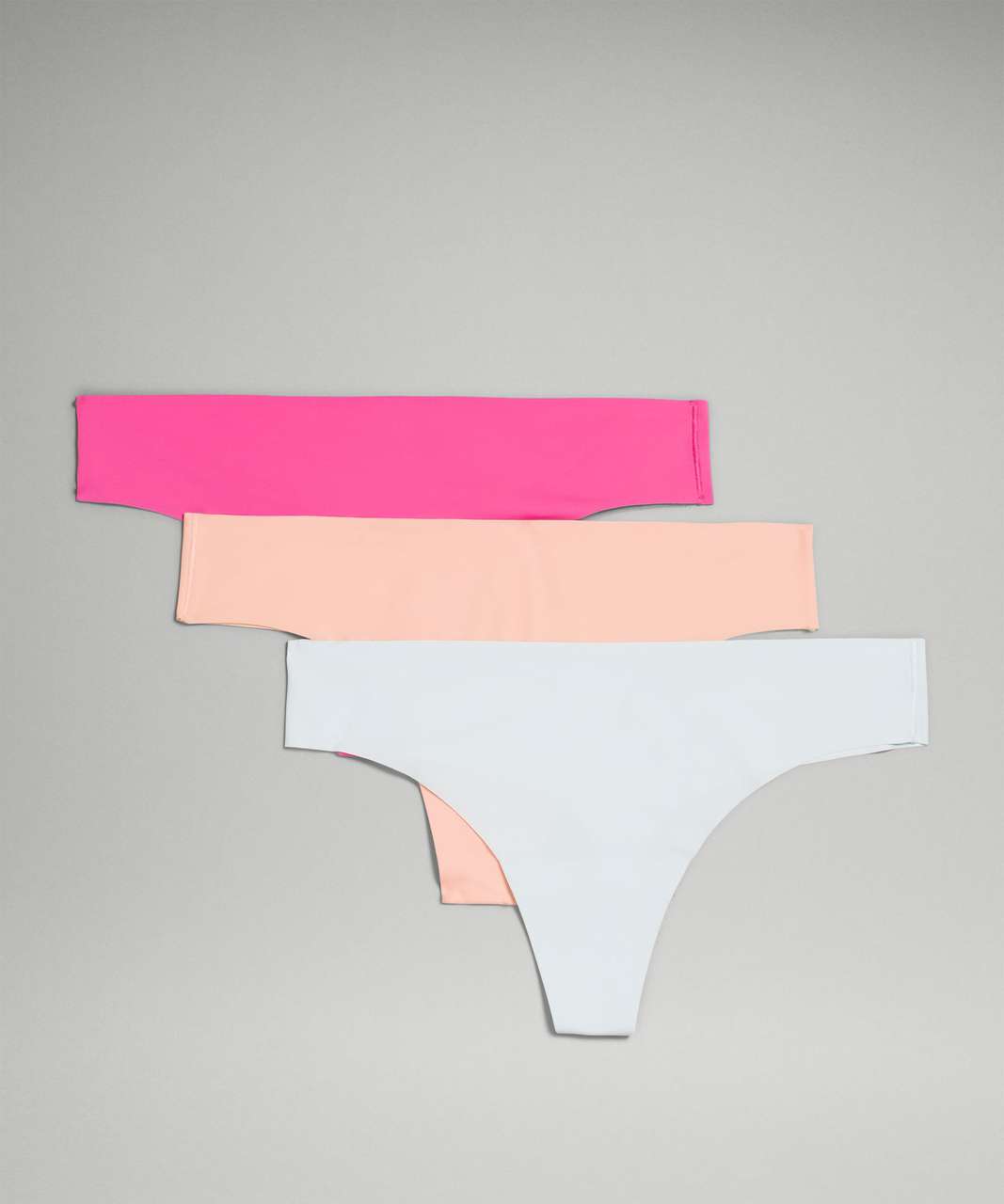 Lululemon InvisiWear Mid-Rise Thong Underwear *3 Pack - Rock Melon / Lip  Gloss / Medium Forest - lulu fanatics