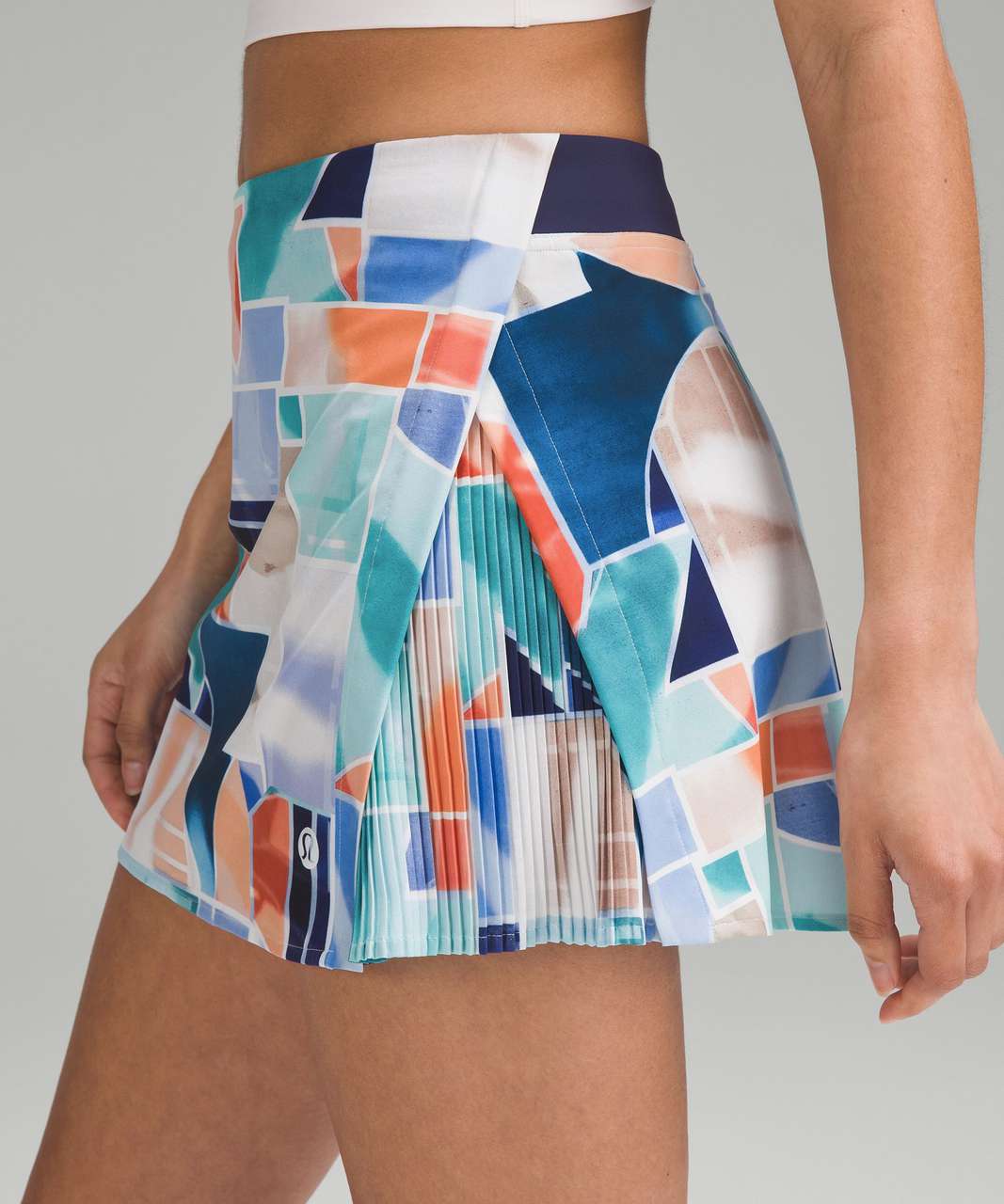 Lululemon Peek Pleat High-Rise Tennis Skirt - Shadow Court Multi / Night Sea