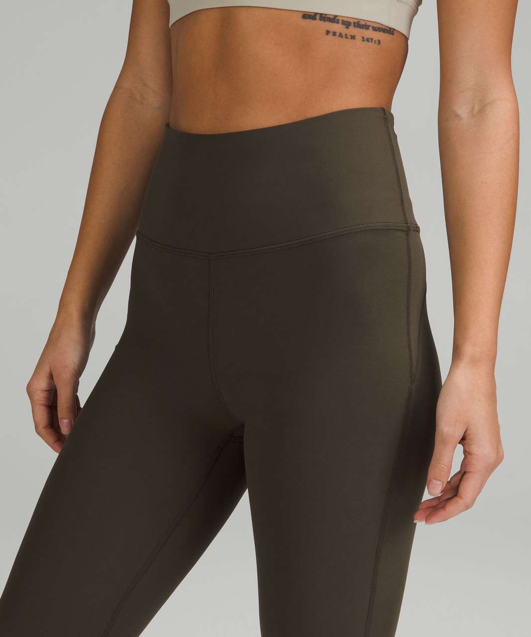 Lululemon Groove Super-High-Rise Crop 23" *Nulu - Dark Olive