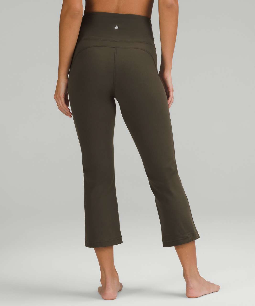 LULULEMON Groove Super High Rise Flared Pant Nulu Bronze Green