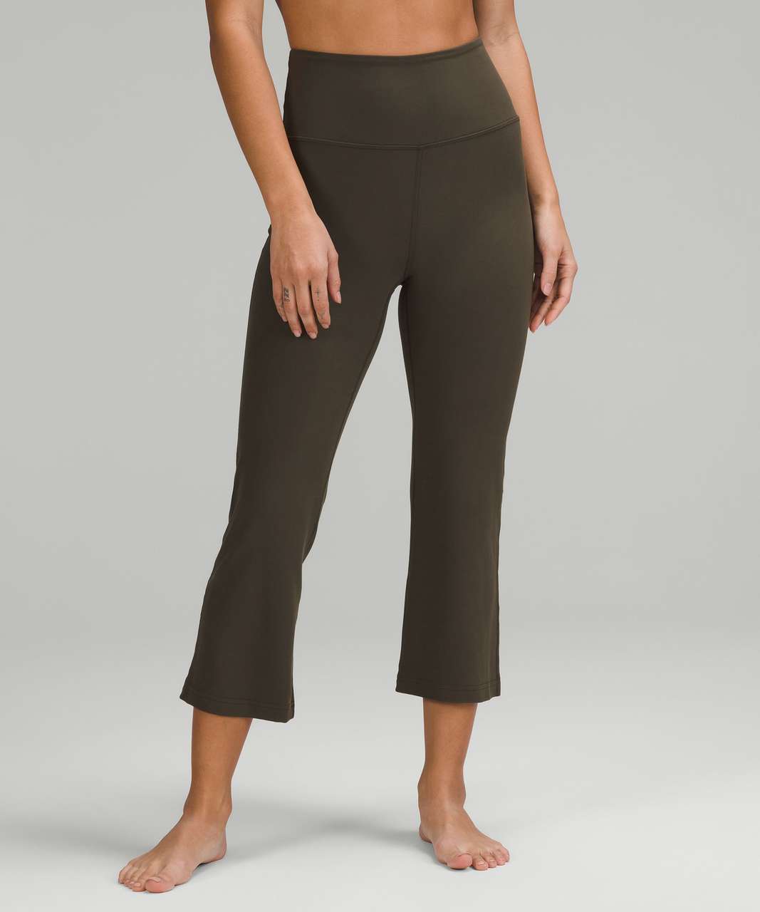 Lululemon Groove Super-High-Rise Crop 23" *Nulu - Dark Olive