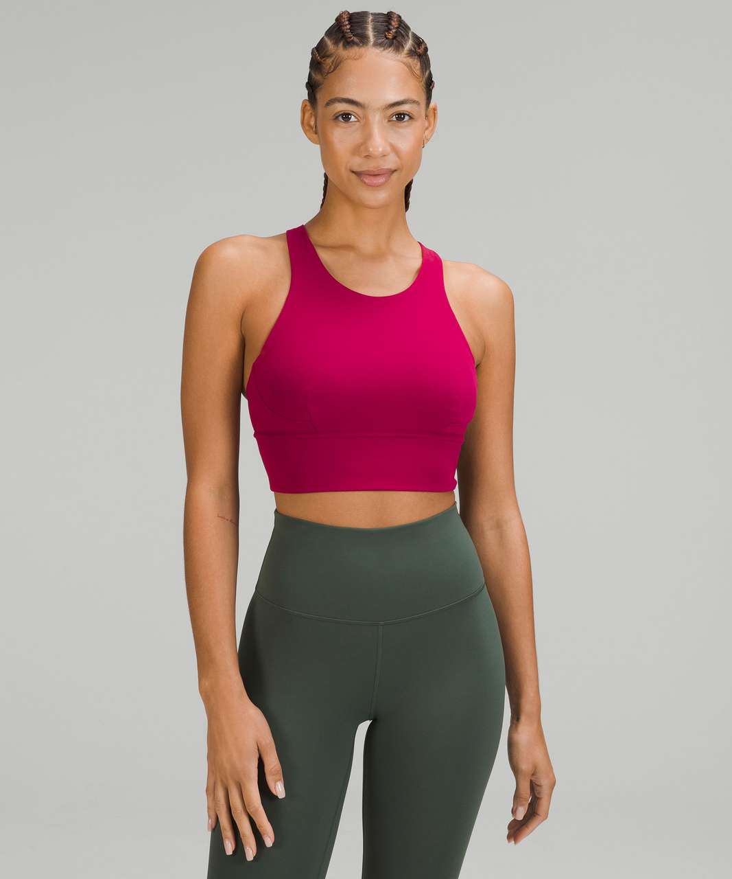 Lululemon Wunder Train Longline Bra Medium Support, C/d Cup In Mulled Wine  | ModeSens