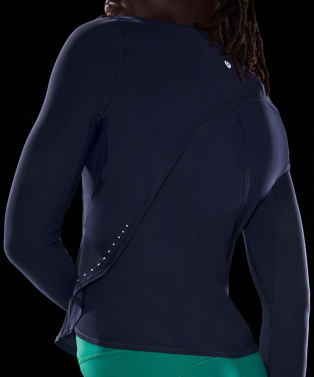 Lululemon UV Protection Fold-Over Running Long-Sleeve Shirt - Night Sea