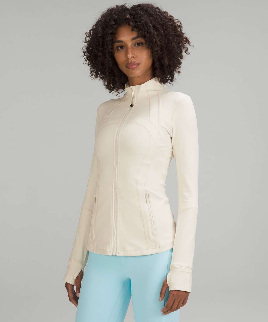 Lululemon Define Jacket - Frozen Fizz White Black - lulu fanatics