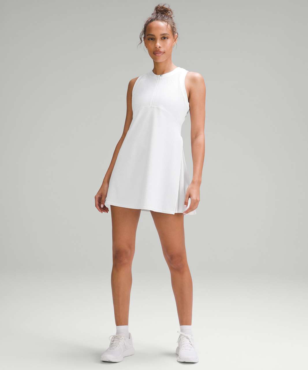 Lululemon Grid-Texture Sleeveless Tennis Dress - White