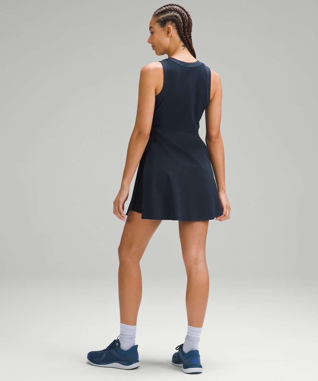 Lululemon Grid-Texture Sleeveless Tennis Dress - True Navy