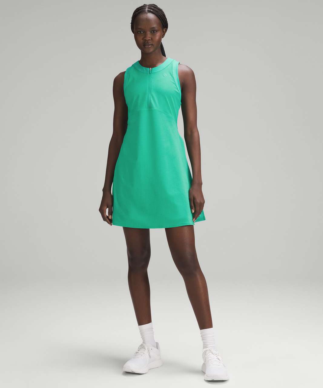Lululemon Grid-Texture Sleeveless Tennis Dress - Maldives Green