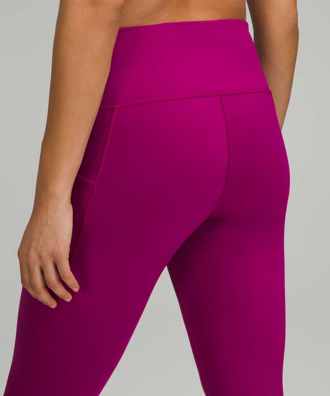 Lululemon Wunder Train High-Rise Crop with Pockets 23" - Magenta Purple