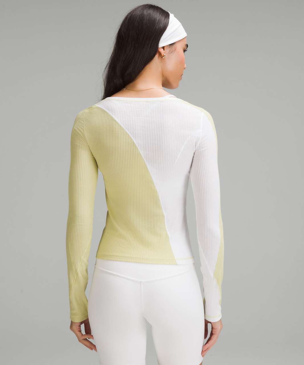 Lululemon Asymmetrical Ribbed Cotton Long-Sleeve Shirt - Finch