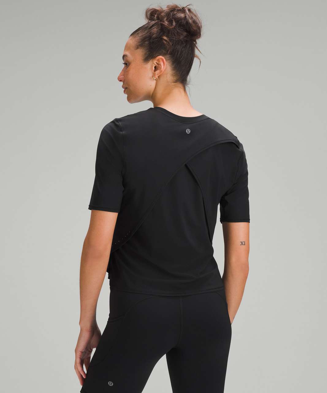 Lululemon UV Protection Fold-Over Running T-Shirt - Black