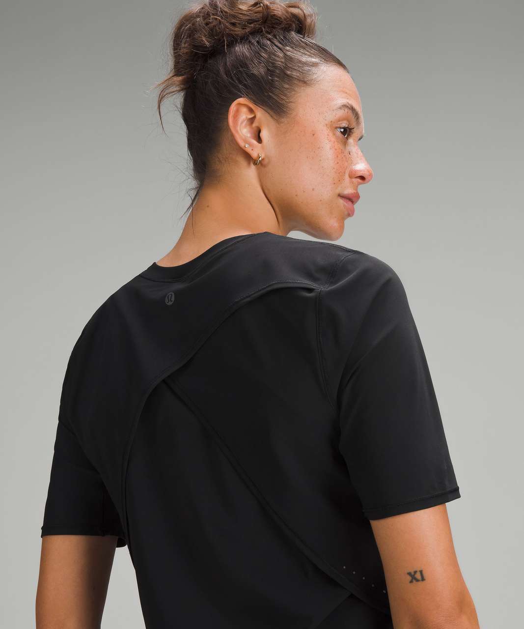 Lululemon UV Protection Fold-Over Running T-Shirt - Black