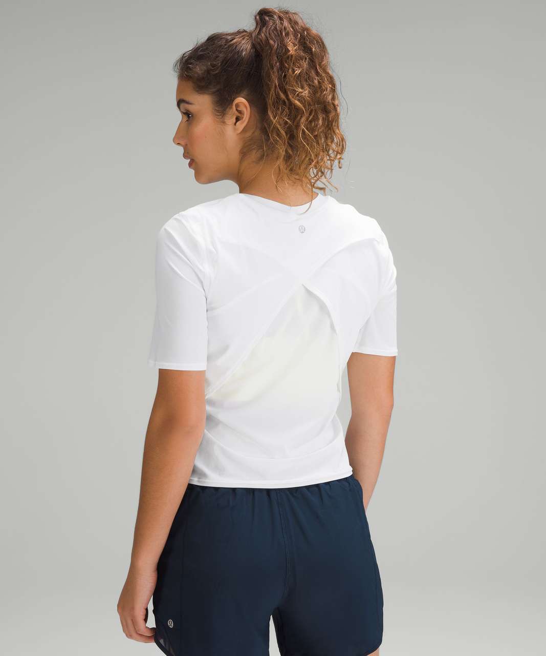 Lululemon UV Protection Fold-Over Running T-Shirt - White