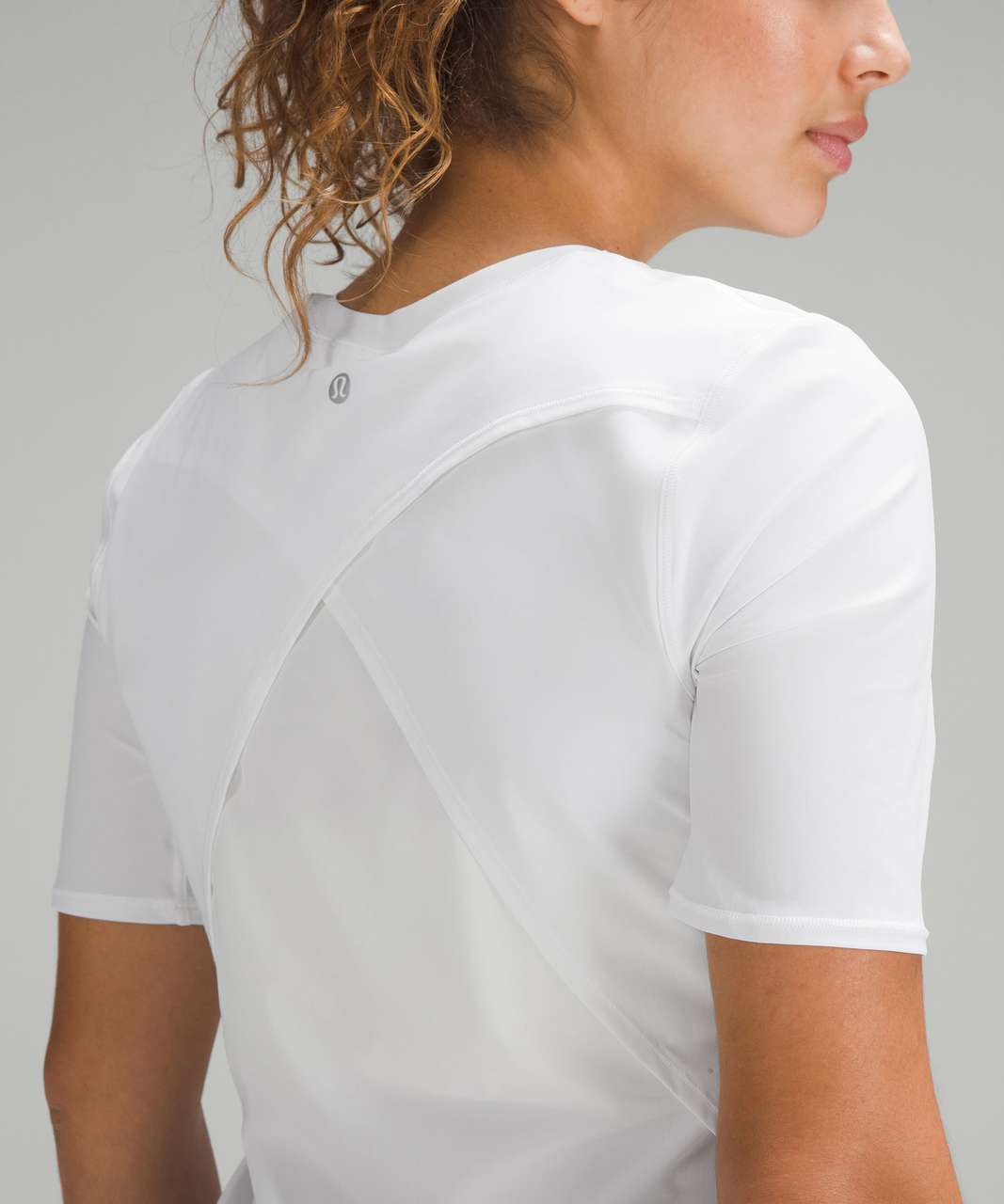 Lululemon UV Protection Fold-Over Running T-Shirt - White - lulu fanatics