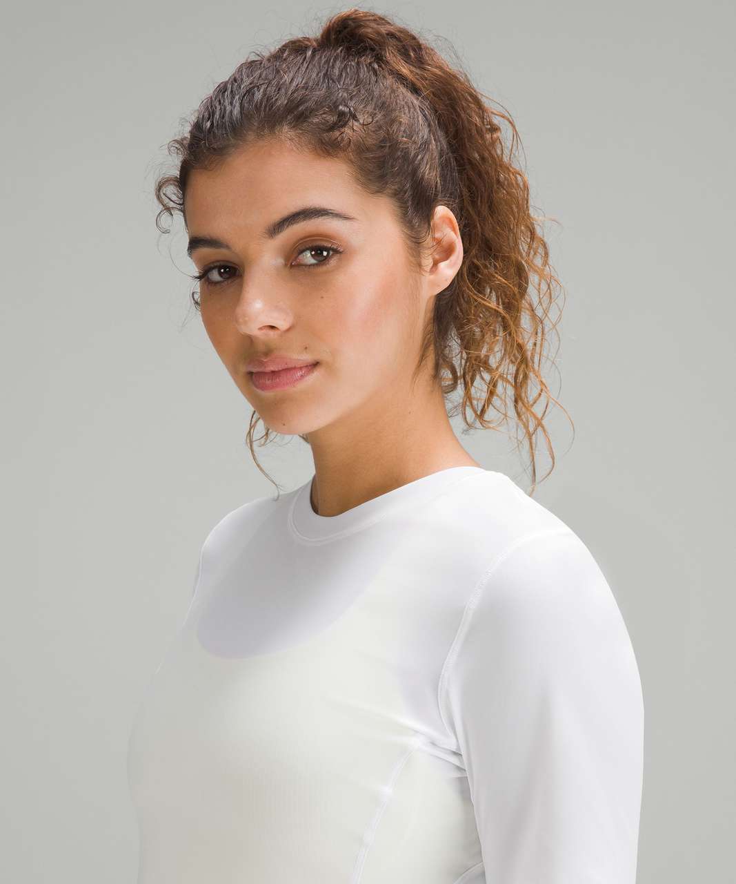 Lululemon UV Protection Fold-Over Running T-Shirt - White - lulu fanatics