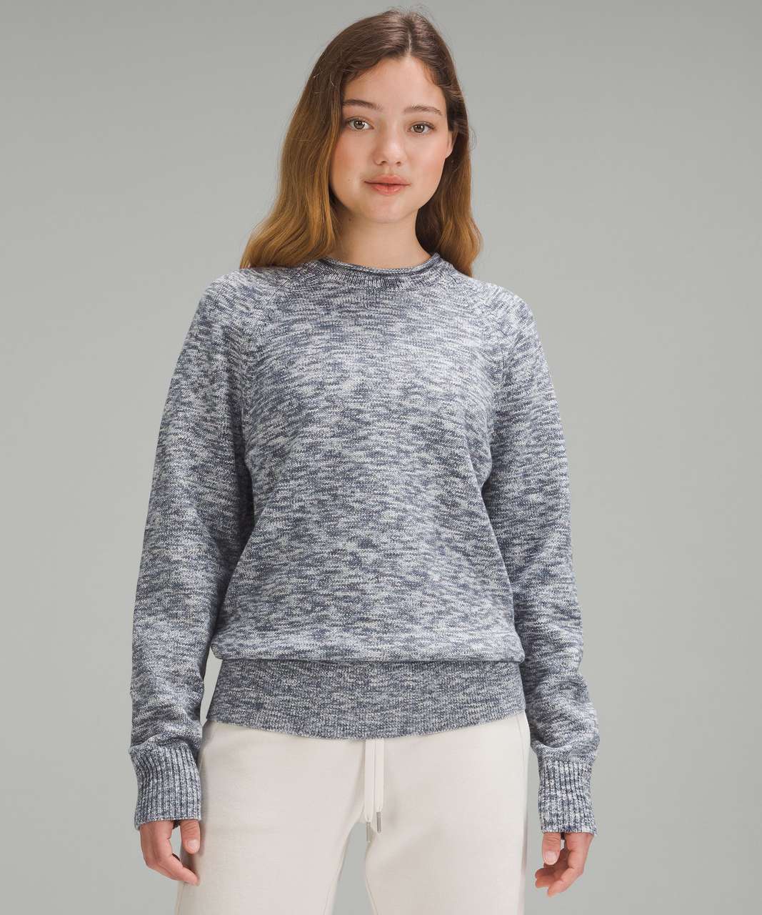 Lululemon Boxy Cotton-Blend Sweater - Night Sea / True Navy / Black / Iron Blue