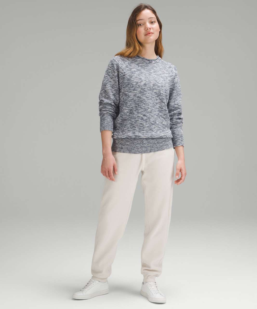 Lululemon Boxy Cotton-Blend Sweater - Night Sea / True Navy / Black / Iron Blue