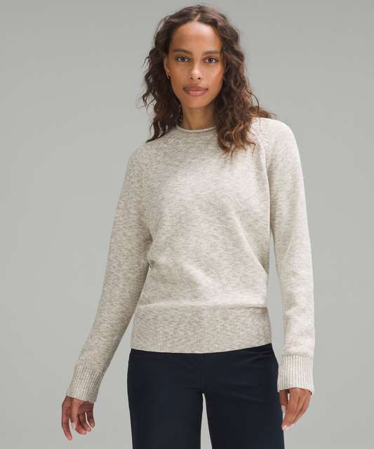 Lululemon Boxy Cotton-Blend Sweater - Bone / Natural Ivory / Rhino Grey /  Velvet Dust - lulu fanatics