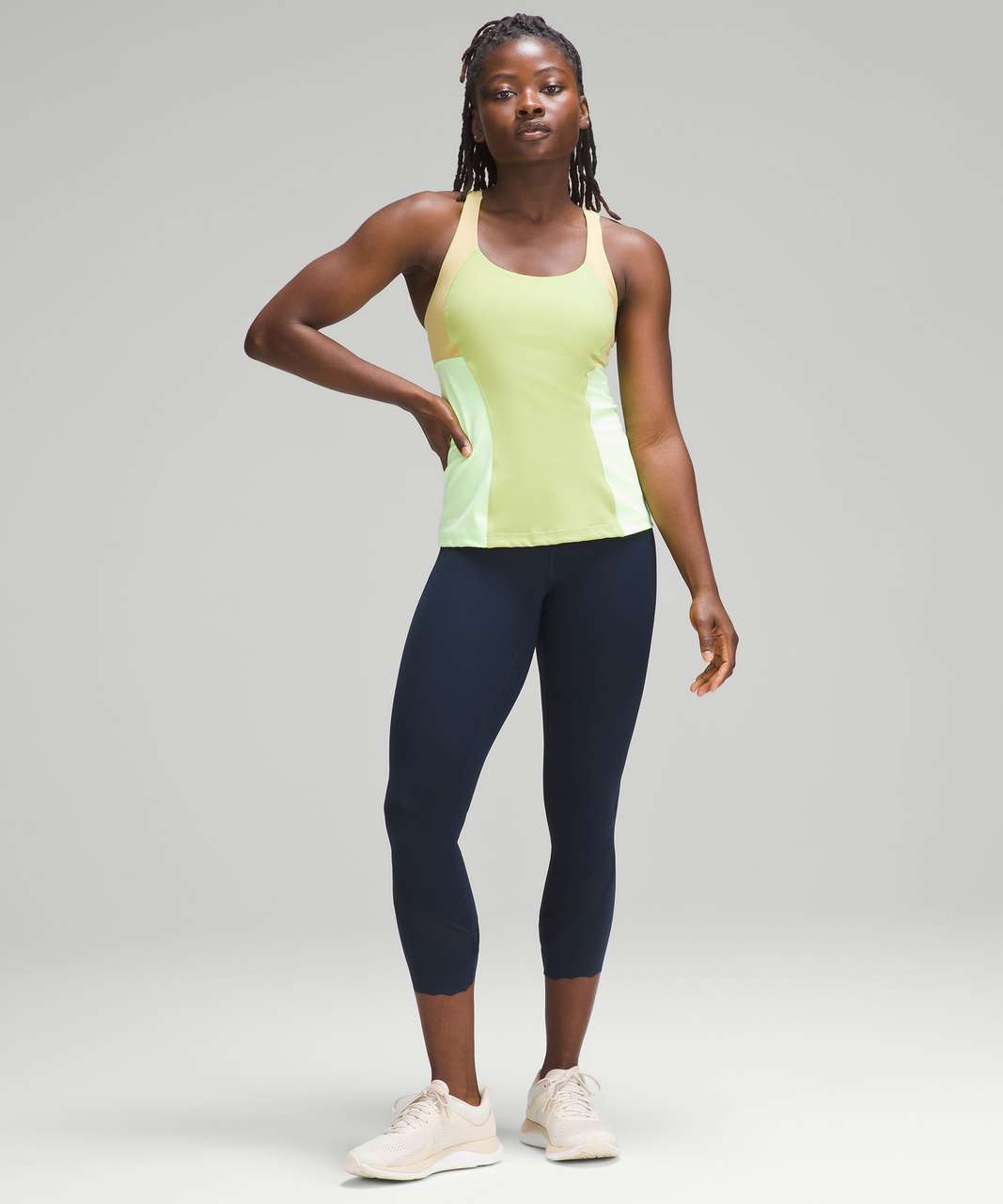 Lululemon Energy Tank Top - Wasabi / Faded Zap / Golden Sand