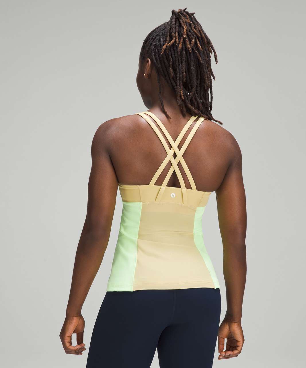 Womens Lululemon criss cross tank top wet dry warm bu… - Gem