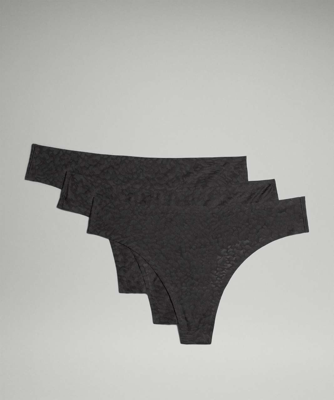 Lululemon InvisiWear Mid-Rise Thong Underwear Performance Lace *3 Pack - Black